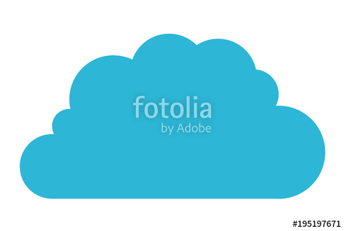 500x335 Cloud Silhouette Isolated Icon Vector Illustration Design Stock
