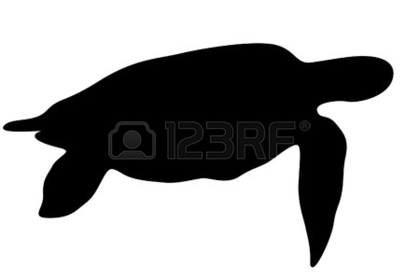 1350x900 Tropical Fish Silhouette 18343511 Turtle Silhouette On A White
