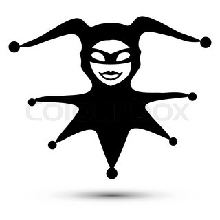 320x320 Vector Silhouette Clown On White Background Stock Vector Colourbox