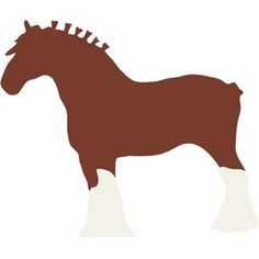 236x236 Clydesdale Horse Outline