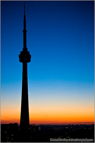 334x500 Cn Tower Silhouette (Morning Of Oct 19, 2012) Toronto