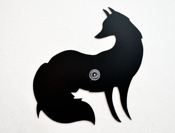 570x433 Fox Silhouette Wall Hook Coat Hook Key Hanger Fox