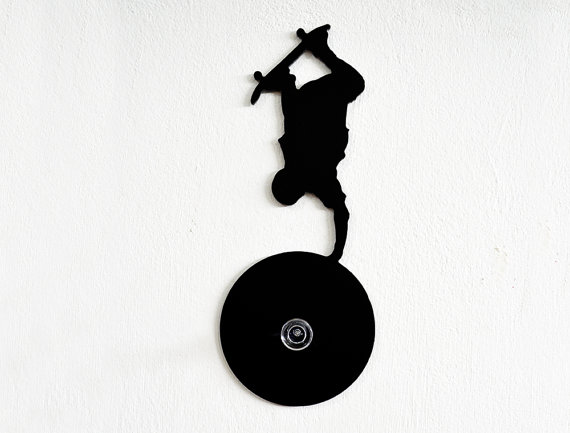 570x433 Skateboarding Silhouette Wall Hook Coat Hook Key Hanger