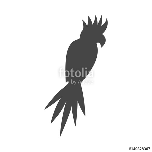 500x500 Vector Cockatoo Silhouette Icon Stock Image And Royalty Free