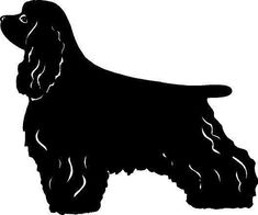 235x196 Cocker Spaniel Silhouette Wall Art Poster Puppy (And Doggie