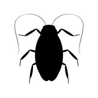 200x200 Bug Silhouette Vector Image