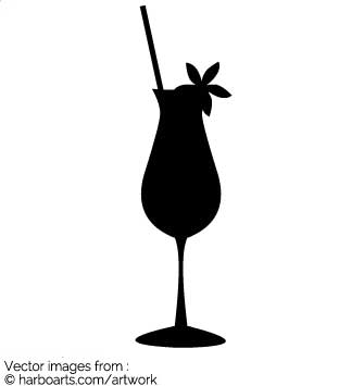 335x355 Download Black Cocktail Glass Vector Graphic