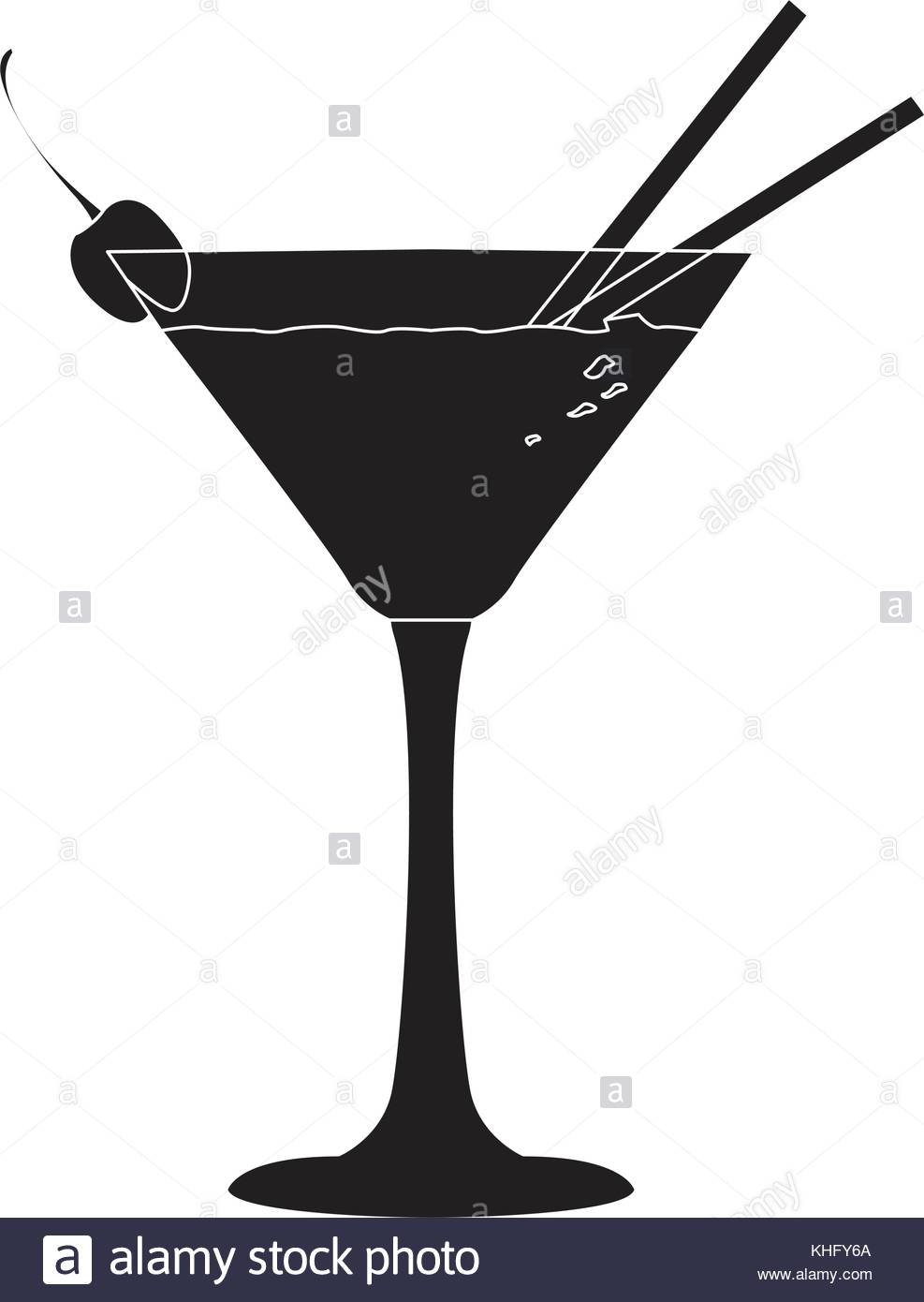 987x1390 Isolated Cocktail Silhouette Stock Vector Art Amp Illustration
