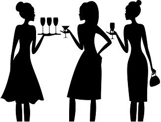 Cocktail Party Silhouette at GetDrawings | Free download