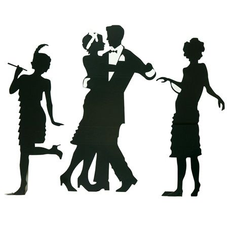 450x450 Guys And Dolls Silhouettes Kit Roaring 20's Great Gatsby Prom
