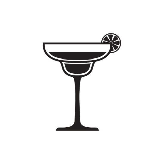550x550 Cocktail Glass Silhouette Icon