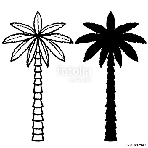 500x500 Coconut Palm Trees Icons Set Stock Image And Royalty Free Vector