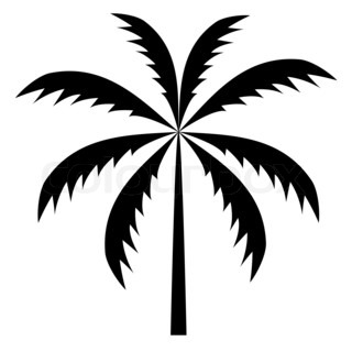320x320 Silhouette Of A Beautiful Coconut Palm Tree Over A Fiery Red