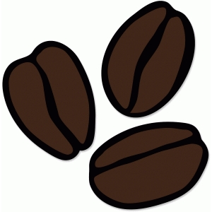 300x300 Coffee Beans Silhouette Design, Silhouettes And Cricut Design