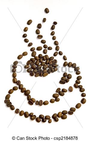 300x470 Coffee Cup Silhouette. Coffee Beans. Pictures