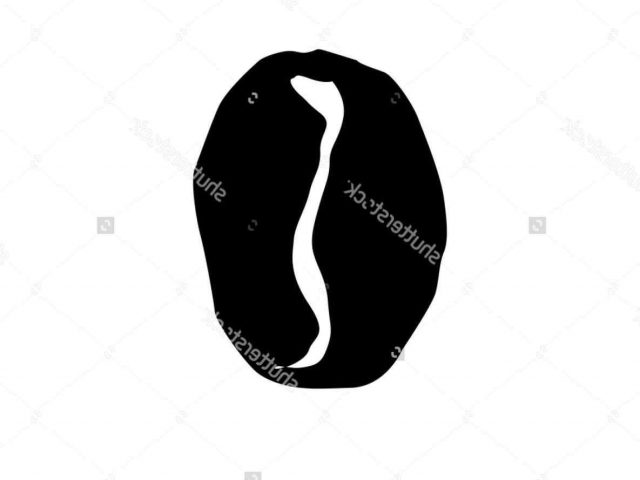 640x480 Coffee Bean Silhouette