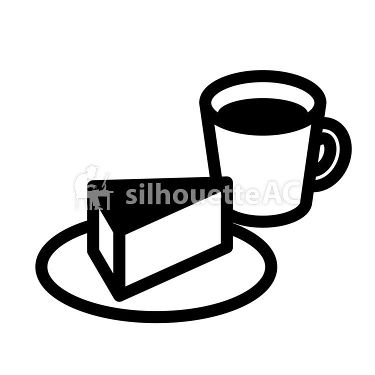 750x750 Free Silhouette Vector Cake, Cafe, Coffee