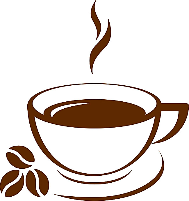 650x690 Coffee Silhouette Background, Coffee, Sketch, Material Background