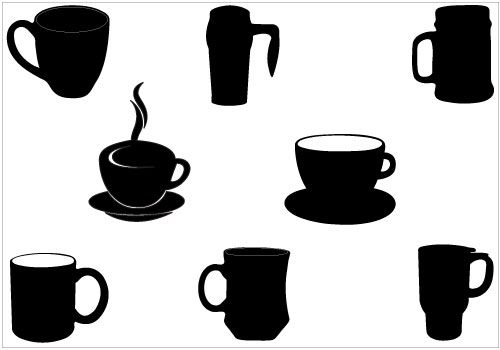500x350 Coffee Mug Silhouette Download Coffee Mug Vectors Clip Art