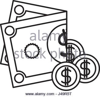 329x320 Money Silhouette Icon. Coins Vector Illustration In Flat Style