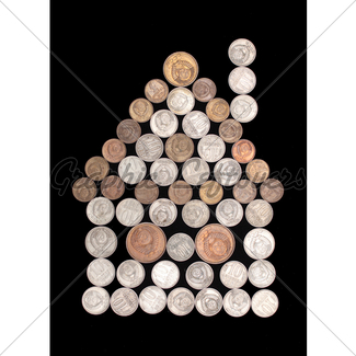 325x325 Car Symbol Silhouette Of Coins Gl Stock Images
