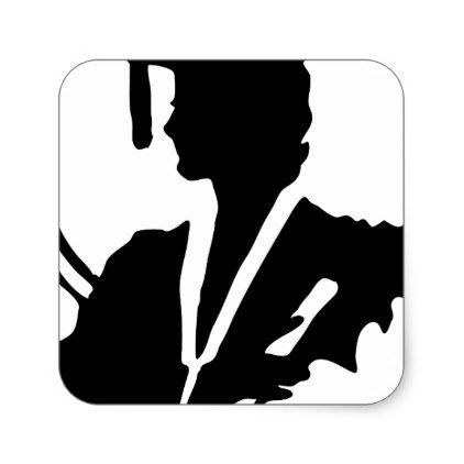 422x422 Female Graduate Silhouette Square Sticker