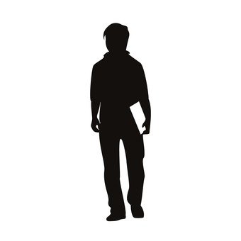 340x340 Free Silhouette Vector Icon, An Illustration