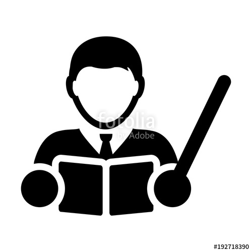 500x500 Teacher Icon Vector Male Person Profile Avatar With A Book