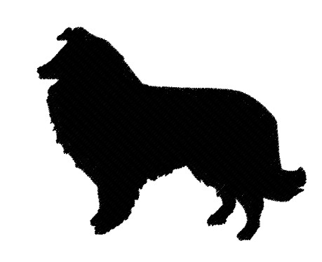 459x373 Dog Collie Silhouette Embroidery Patterns