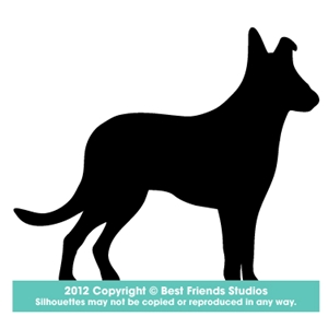 300x300 Smooth Collie Dog Silhouette Gifts, Stationery, Address Labels
