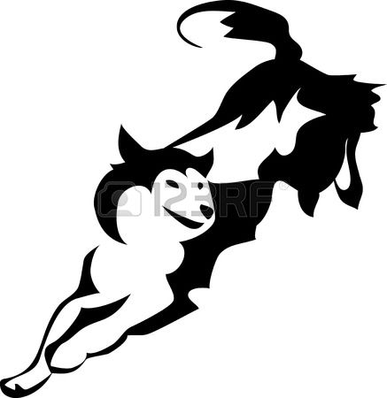 437x450 Border Collie Clipart Silhouette