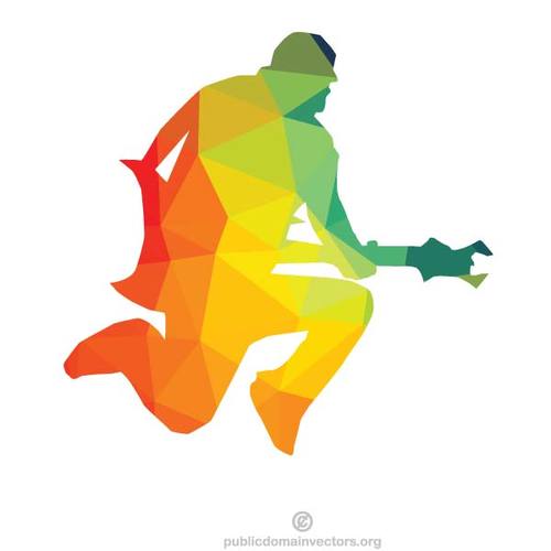 500x500 Colored Silhouette Of A Musician Public Domain Vectors