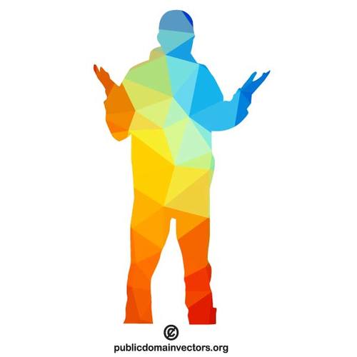 500x500 Colored Silhouette Of A Person Public Domain Vectors