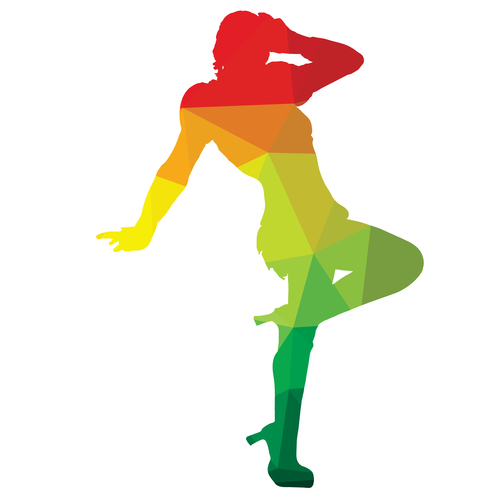 500x500 Colored Silhouette Of A Poser Public Domain Photos