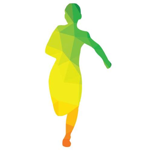 500x500 Colored Silhouette Of A Runner Public Domain Vectors