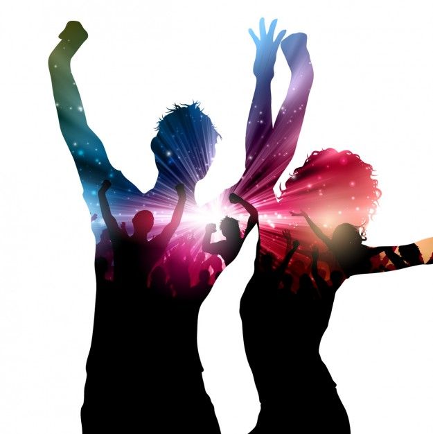 625x626 Abstract Colorful Party Silhouettes Free Vector Good