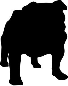 239x300 New Bulldog Dog Silhouette Vinyl Sticker Decal 20cm X 15cm 18