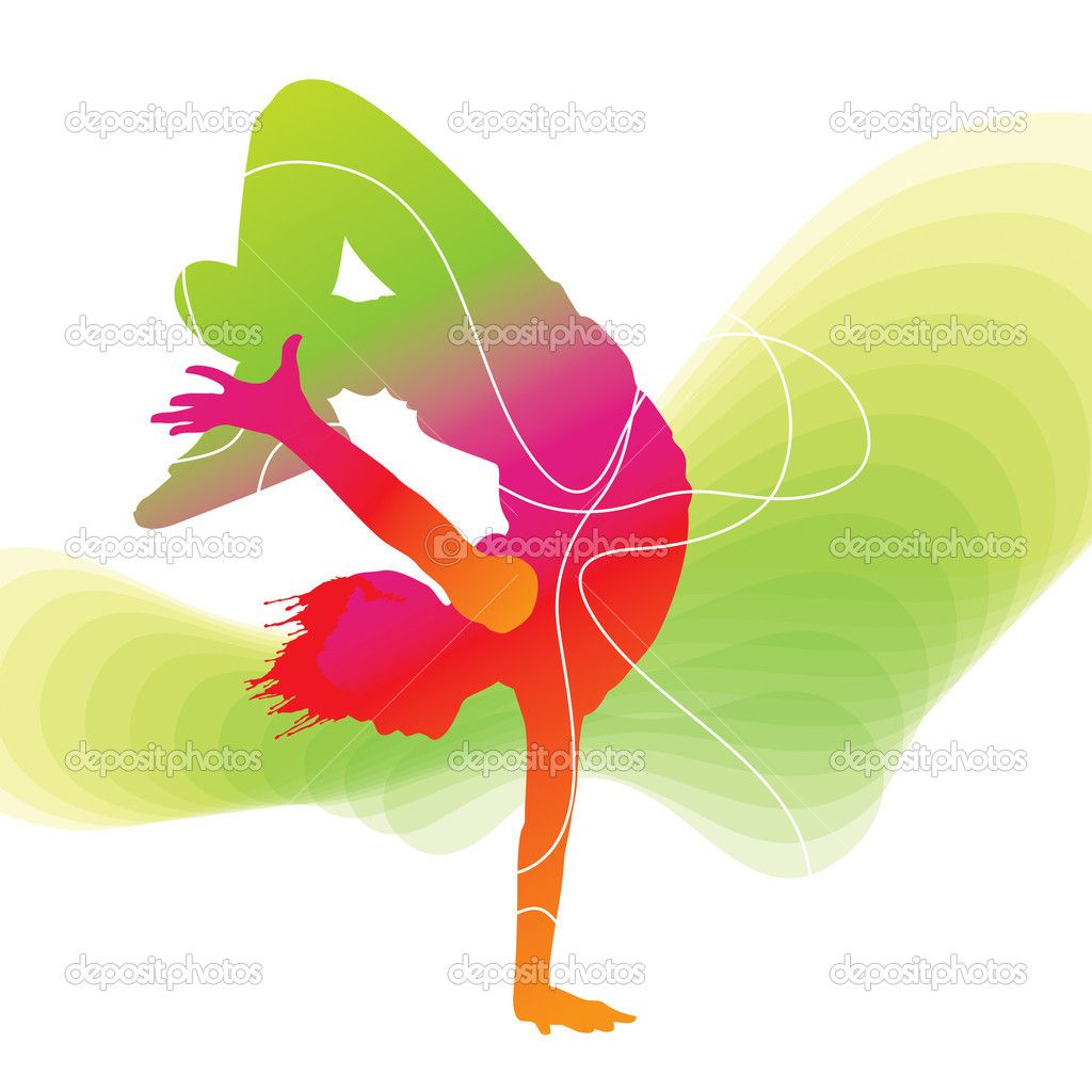 1024x1024 Hip Hop Dancers Colorful Silhouette