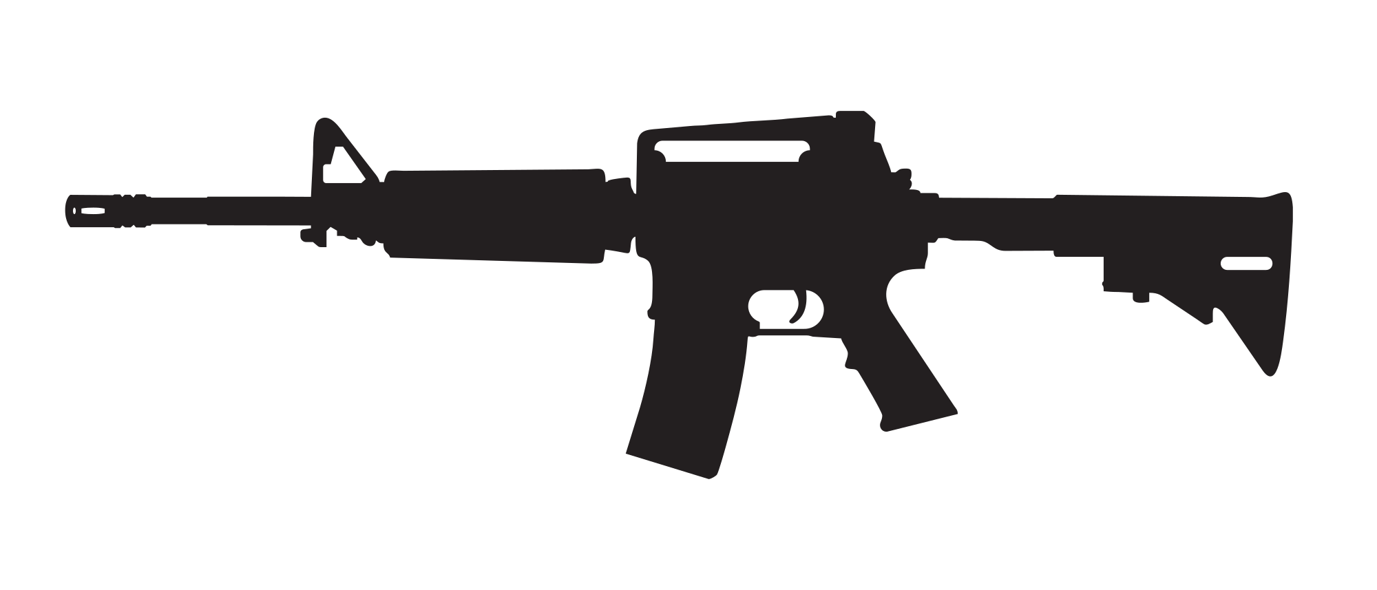 2000x857 Filecolt M4a1 Silhouette.svg