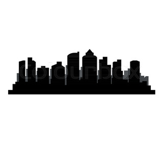 320x280 Boston, Massachusetts Skyline Detailed Vector Silhouette Stock