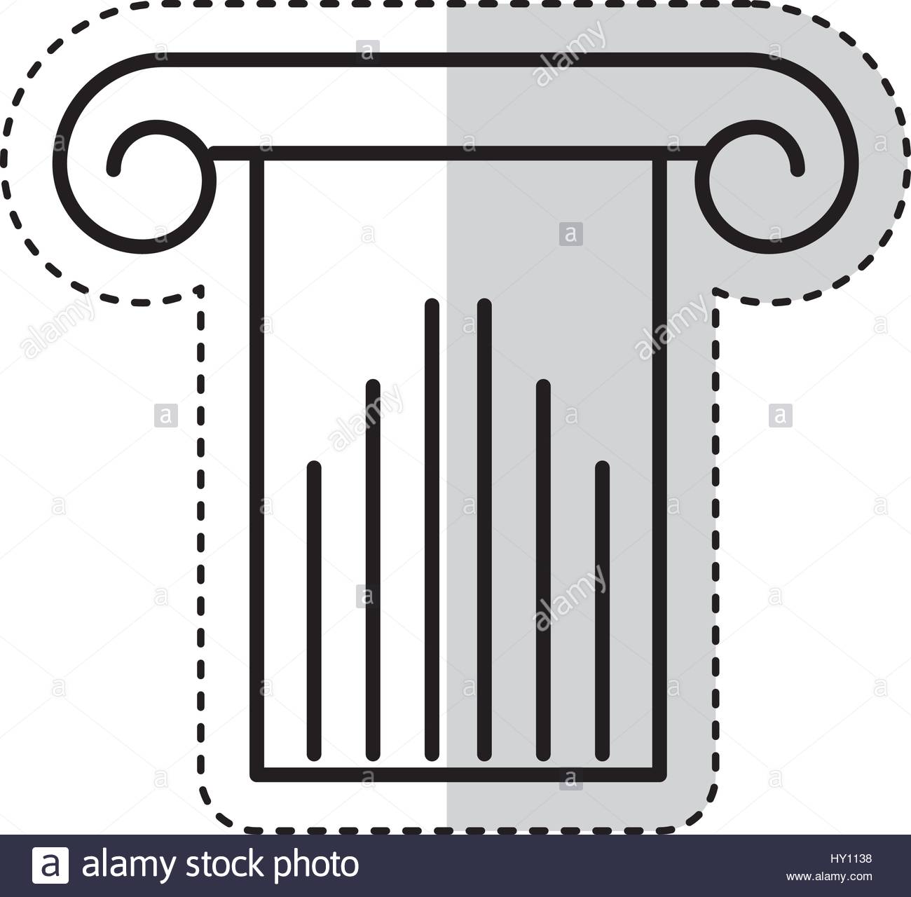 1300x1280 Column Silhouette Isolated Icon Stock Vector Art Amp Illustration