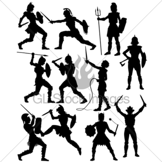 325x325 Gladiator Silhouettes Gl Stock Images