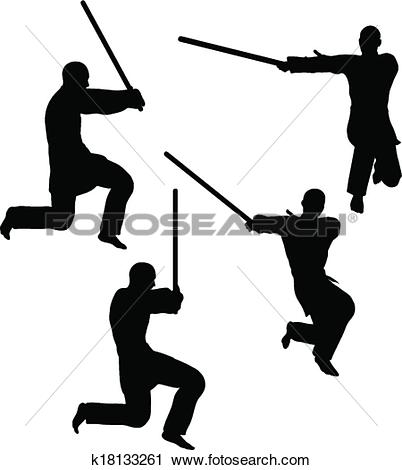 402x470 Karate Silhouette Clipart