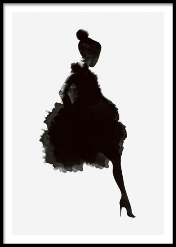 357x500 Tasteful Poster With A Graphical Art Illustration Of A Woman