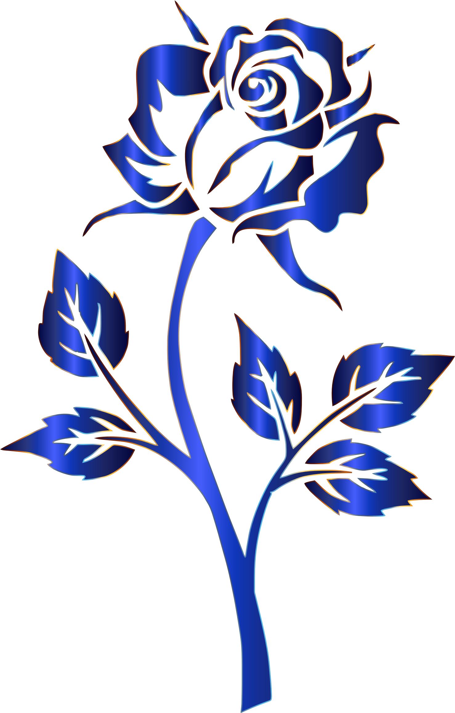 1477x2310 Azure Rose Silhouette No Background Icons Png