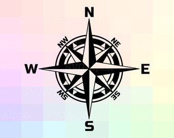 340x270 Compass Cut File Etsy