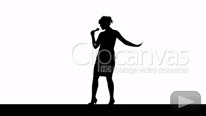420x236 Singer, Silhouette Stock Footage