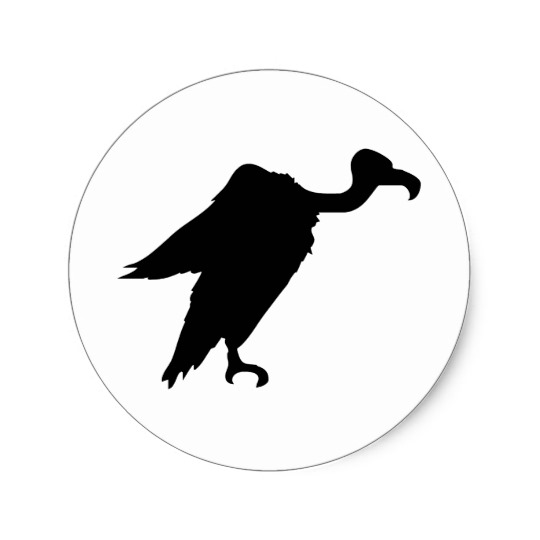 540x540 Vulture Silhouette Classic Round Sticker