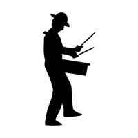 200x200 Man Men Guy Guys Human People Person Silhouette Silhouettes Music