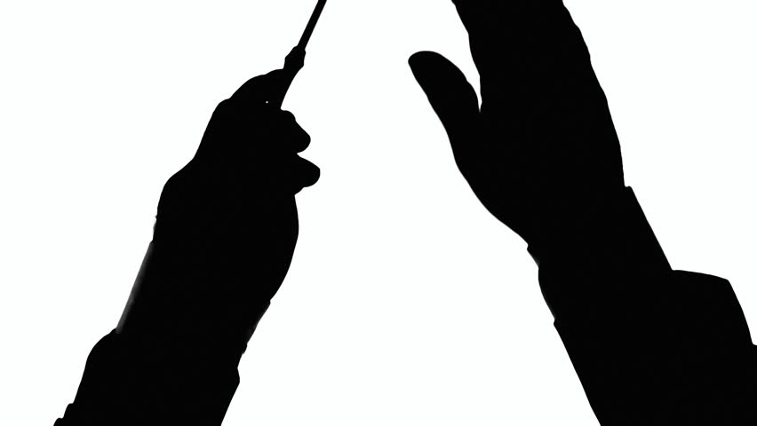 852x480 Band Conductor Silhouette